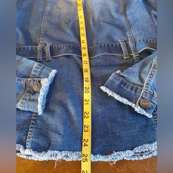 🔥Vintage America Raw Hem Belted Keli Jean Jacket🔥  NWOT - Picture 12 of 13